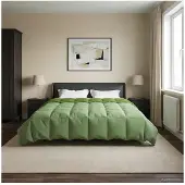 vidaXL Winterbettdecke Gepolstert Grün 200 x 220 cm Mikrofaser