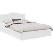 vidaXL Aufbewahrungsbett mit Kopfteil Weiß 140 x 190 cm Holzwerkstoff