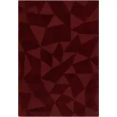KADIMA DESIGN Wollteppich Hoch-Tief Rot 160 x 230 cm - DEBEN