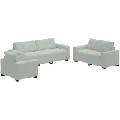 vidaXL Sofa Set 3 stk. Hellgrau Samt