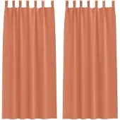 vidaXL Verdunkelungs-Vorhänge mit Ringen 2 pcs Terrakotta 225 x 140 cm