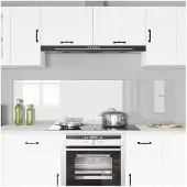 vidaXL Küchenrückwand 2 pcs Transparent 90 x 50 cm Gehärtetes Glas