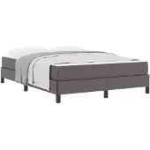 vidaXL Bettrahmen mit Matratze Grau 140 x 200 cm Stoff