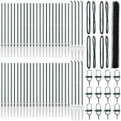 vidaXL Sechseckzaun mit Pfosten 100 x 1,5 m PVC-beschichteter Stahl