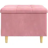 vidaXL Ottoman mit Stauraum Rosa 60 x 60 x 45 cm Samt