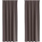 vidaXL Verdunkelungs-Vorhänge mit Ringen 2 pcs Dunkelbraun