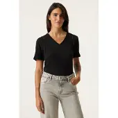 Garcia Ladies T-shirt Ss Black Größe: S | Hemden Outlet | Damen | Schwarz