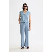 Scotch & Soda Drawstring Waisted Tank Faded Denim Größe: 40 | Blusen Outlet | Damen | Blau