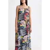 Scotch & Soda Midi Slip Dress With Tied Straps And Draped Waist Art Dept C Größe: 36 | Maxikleider Outlet | Damen | Weiß