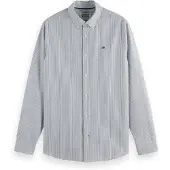 Scotch & Soda Seasonal Core Striped Regular Fit Langarmhemd