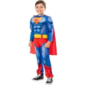 Rubies Superman Gepolsterter Anzug Mit Umhang-() Benutzerdefiniert 110-116 Cm