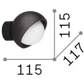 Ideal Lux Wandleuchte 1x G9 schwarz IP20 BLOOM 366548