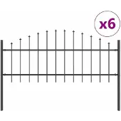 vidaXL Gartenzaun WOERDEN 6 stk. 170 x 115 cm Grau