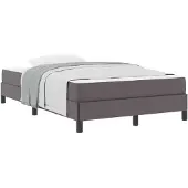vidaXL Bettrahmen mit Matratze Grau 120 x 200 cm Stoff