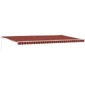 vidaXL Einziehbare Markise Orange und Braun 600 x 300 cm
