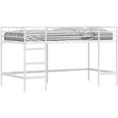 vidaXL Kinderloftbett Uni Weiß 100 x 200 cm Stahl