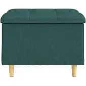 vidaXL Ottoman mit Stauraum Dunkelgrün 60 x 60 x 45 cm Stoff