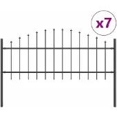 vidaXL Gartenzaun WOERDEN 7 stk. 170 x 115 cm Grau