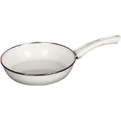 Riess Ceramic Glas Pfanne Ø24cm Emaille Nouvelle Induktion Weiss