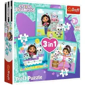 Trefl 3 in 1 Puzzle - Gabby's Dollhouse