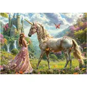Adlibris Puzzle Feen Einhörner Schmetterlinge - 500 Teile Karton