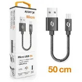 Aligator PREMIUM 2A kabel, Micro USB 50cm, erný