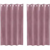 vidaXL Verdunkelungsvorhänge 2 stk. Dunkelrosa 140 x 140 cm Samt