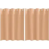 vidaXL Verdunkelungs-Vorhänge mit Ringen 2 pcs Hellbraun 140 x 140 cm