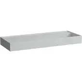 Laufen Kartell Waschtisch, unterbaufähig, Ablage links, ohne Hahnloch, ohne Überlauf, 1200x460mm, H8133337591121, Farbe: Grau matt