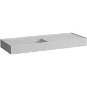 Laufen Kartell Waschtisch, unterbaufähig, Ablage rechts, ohne Hahnloch, ohne Überlauf, 1200x460mm, H8133327591121, Farbe: Grau matt