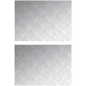 vidaXL Treppe Tritt Rechtwinklig 2 pcs Silber 70 x 50 cm Aluminium