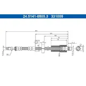 Ate Bremsschlauch 24.5141-0505.3