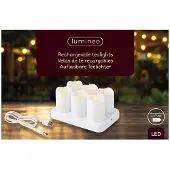 Lumineo LED Teelicht white/flame 6cm