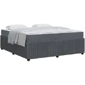 vidaXL Bettrahmen mit Matratze Dunkelgrau 180 x 200 cm Stoff