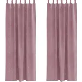 vidaXL Verdunkelungsvorhänge 2 pcs Dunkelrosa 140 x 260 cm Samt