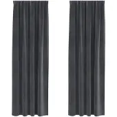 vidaXL Verdunkelungsvorhänge 2 pcs Hellgrau 140 x 245 cm Samt