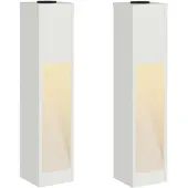 vidaXL Solar LED Wegeleuchte 2 stk. Warmes Weiß 18 x 18 x 80 cm