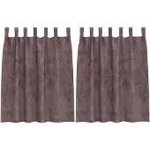 vidaXL Samtvorhänge mit Vorhängen 2 pcs Braun 140 x 140 cm Samt