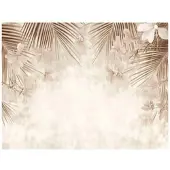 WALLARENA Fototapete Blumen in Beige | Gr.: 350 x 250 cm