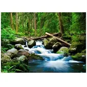 WALLARENA FOTOTAPETE Wasserfall 3D Natur 150x105