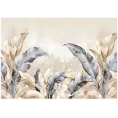 WALLARENA Fototapete Blätter in Beige | Gr.: 300 x 210 cm