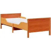 vidaXL Bettrahmen mit ausziehbarem Matratze Braun 80 x 200 cm