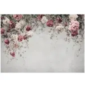 WALLARENA Fototapete Blumen in Grau | Gr.: 300 x 210 cm