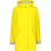 CMP Woman Rain Jacket Fix Hood Yellow 36