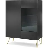 Masseno VITRINE in Graphitfarben