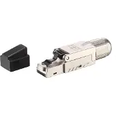 Equip Cat 8.1 Tool-free RJ45 Stecker, 5 Stück/Set, RJ-45, Schwarz, Edelstahl, Männlich, Gerade, Zink, Cat8.1
