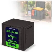 Kadax Gartenbox "Grewena", Gartenbox für Garten und Terrasse, Gartenbox 140L