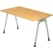 Bümö Schreibtisch Serie-A - Nachbildung: Buche, Größe: 140 x 80 cm
