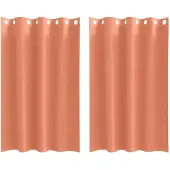 vidaXL Verdunkelungs-Vorhänge mit Ringen 2 stk. Terrakotta Polyester