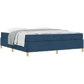 vidaXL Bettrahmen Blau 180 x 200 cm Stoff